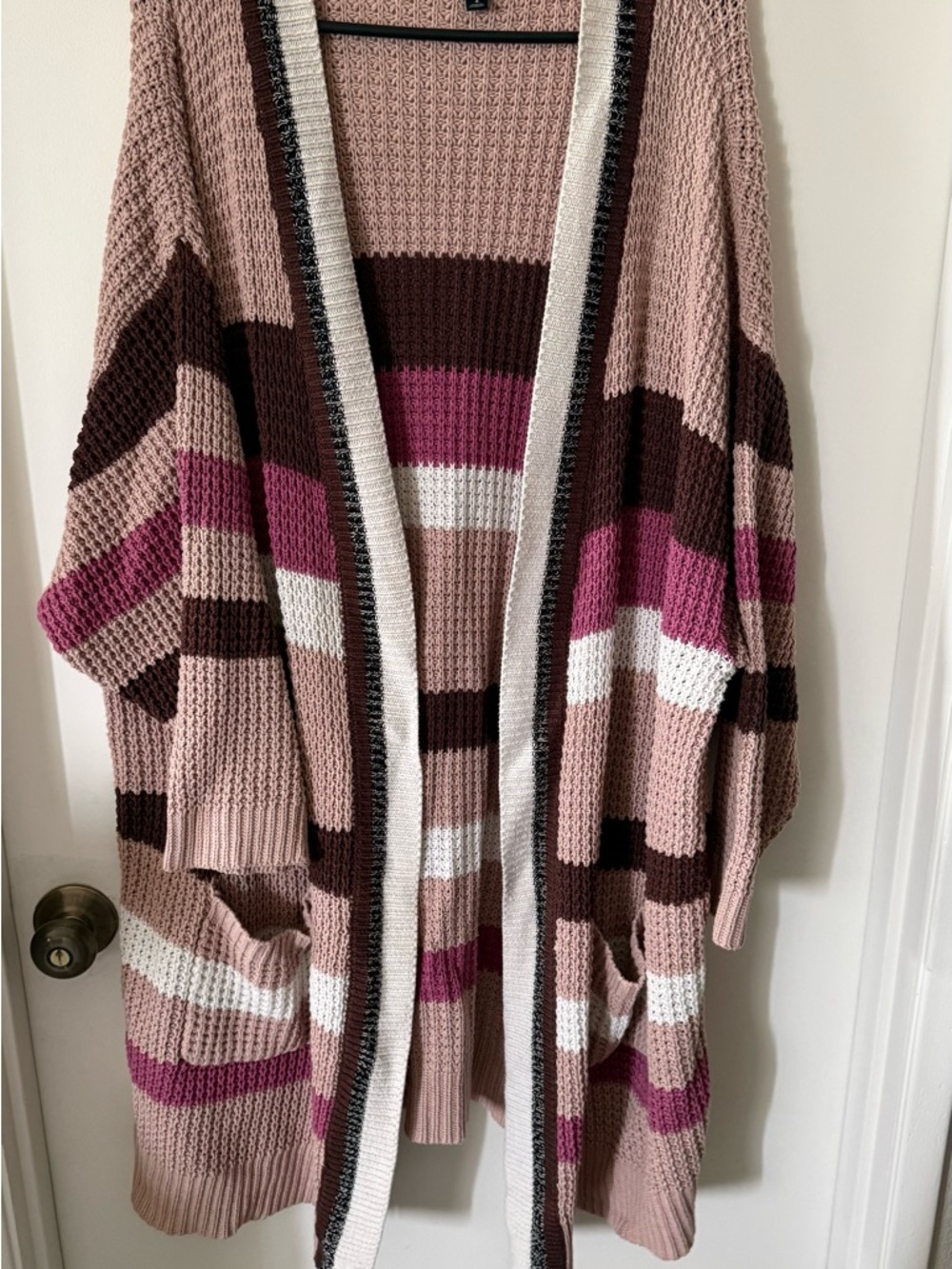 Torrid Woman’s Plus Size Blush Pink Striped Sweater 4X